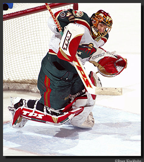 photo of dwayne roloson making a save.