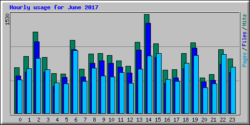 Hourly usage for June 2017