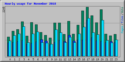 Hourly usage for November 2018