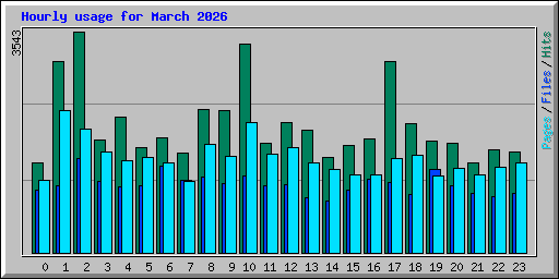 Hourly usage for March 2026