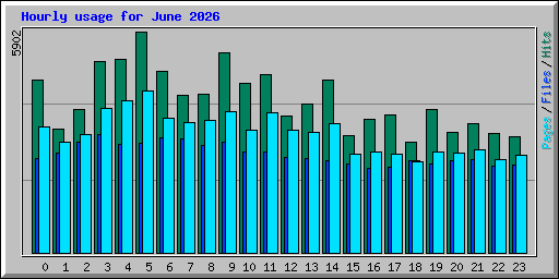 Hourly usage for June 2026