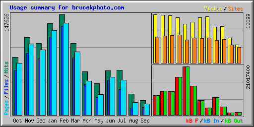 Usage summary for brucekphoto.com